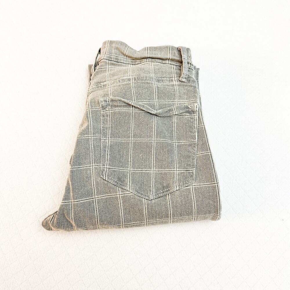 Frame Le Crop Mini Boot Pine Plaid Patterned Denim Jeans Size 26